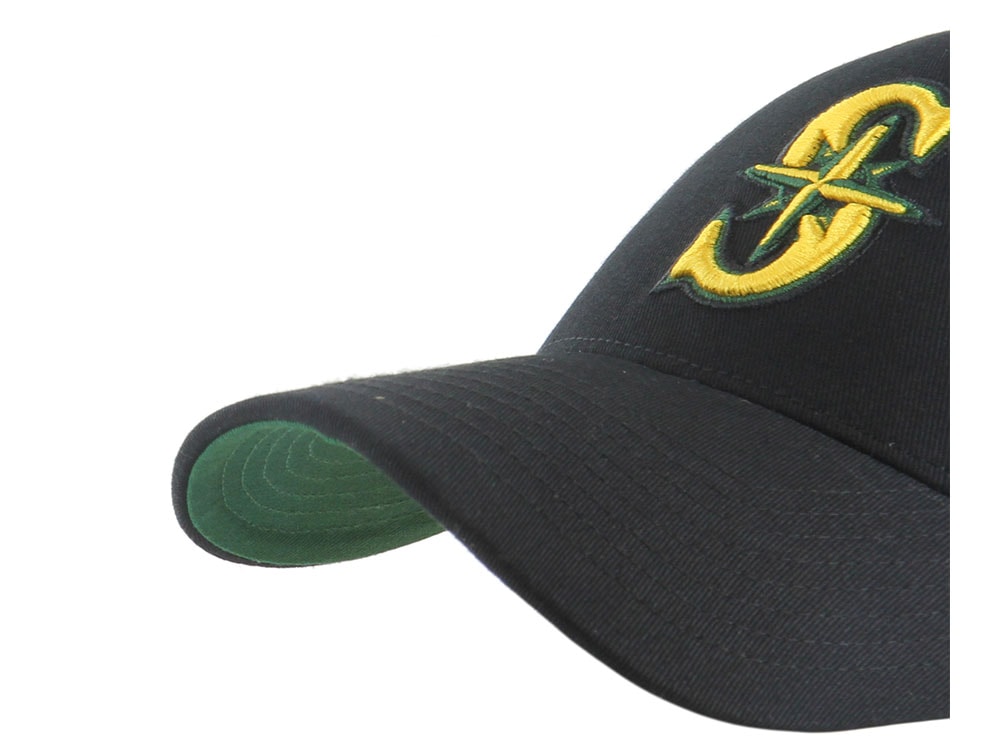 47Brand Seattle Mariners Cooperstown Black Edition MVP Snapback Hat