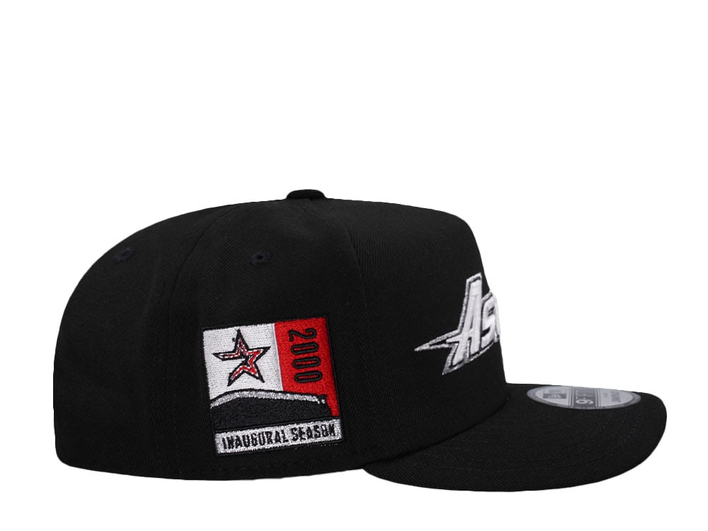 New Era Houston Astros Inaugural Season 2000 Black and Red Edition 9Fifty A Frame Snapback Hat