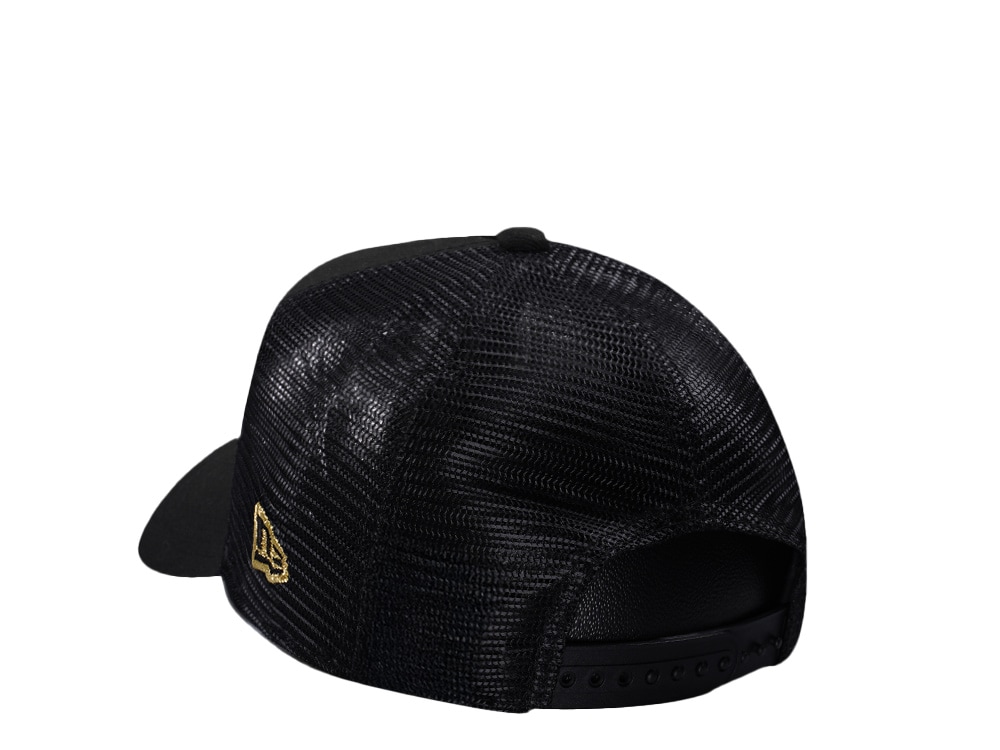 New Era Tampa Bay Lightning Metallic Gold Black Edition 9Forty A Frame Trucker Snapback Hat