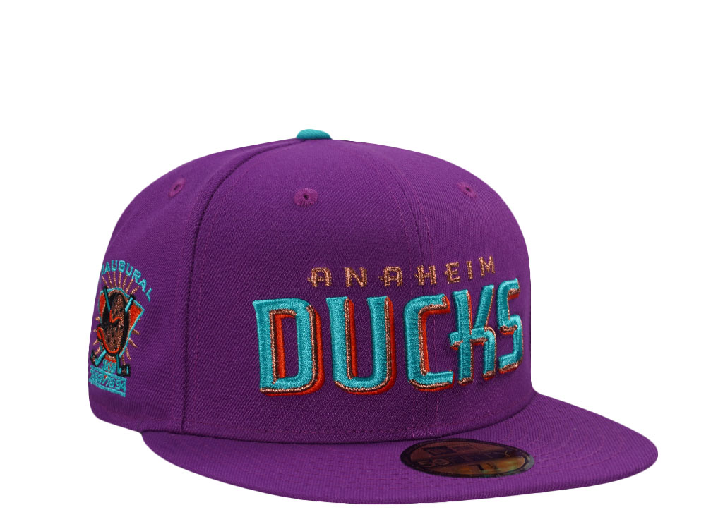 New Era Anaheim Ducks Inaugural Season Purple Prime Edition 59Fifty Fitted Hat