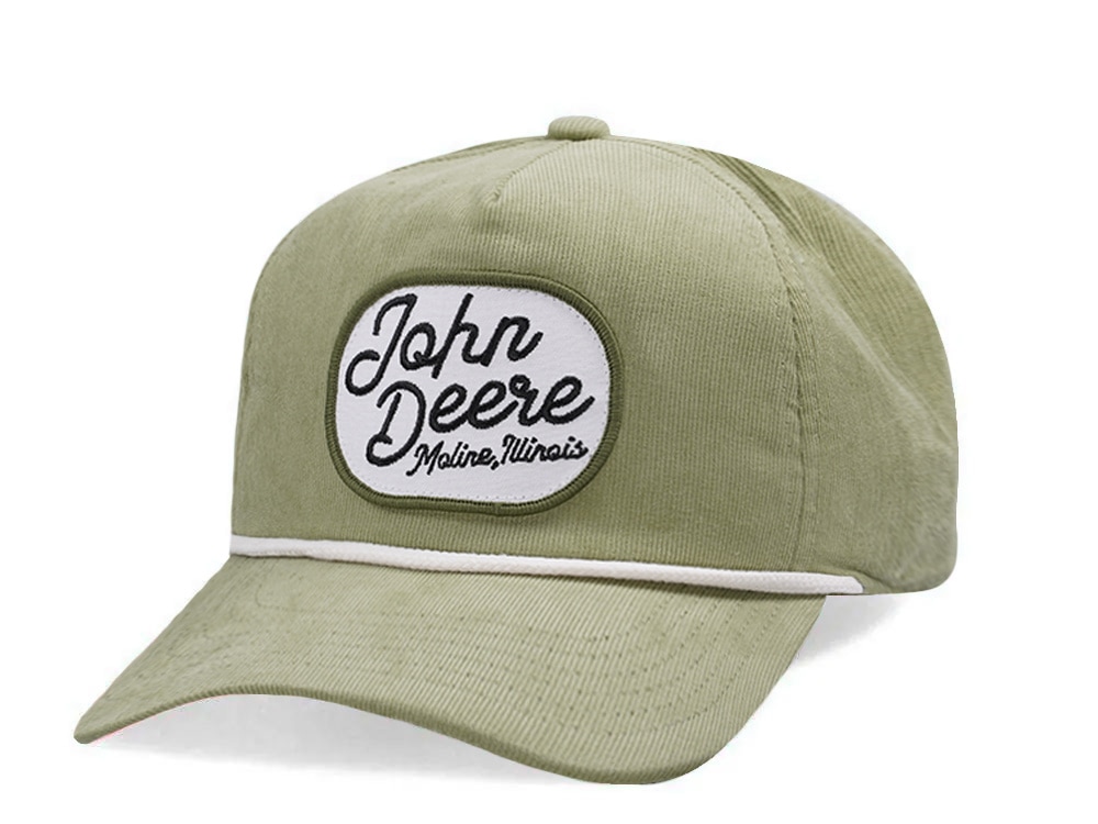 John Deere Cord Rope Olive Snapback Hat