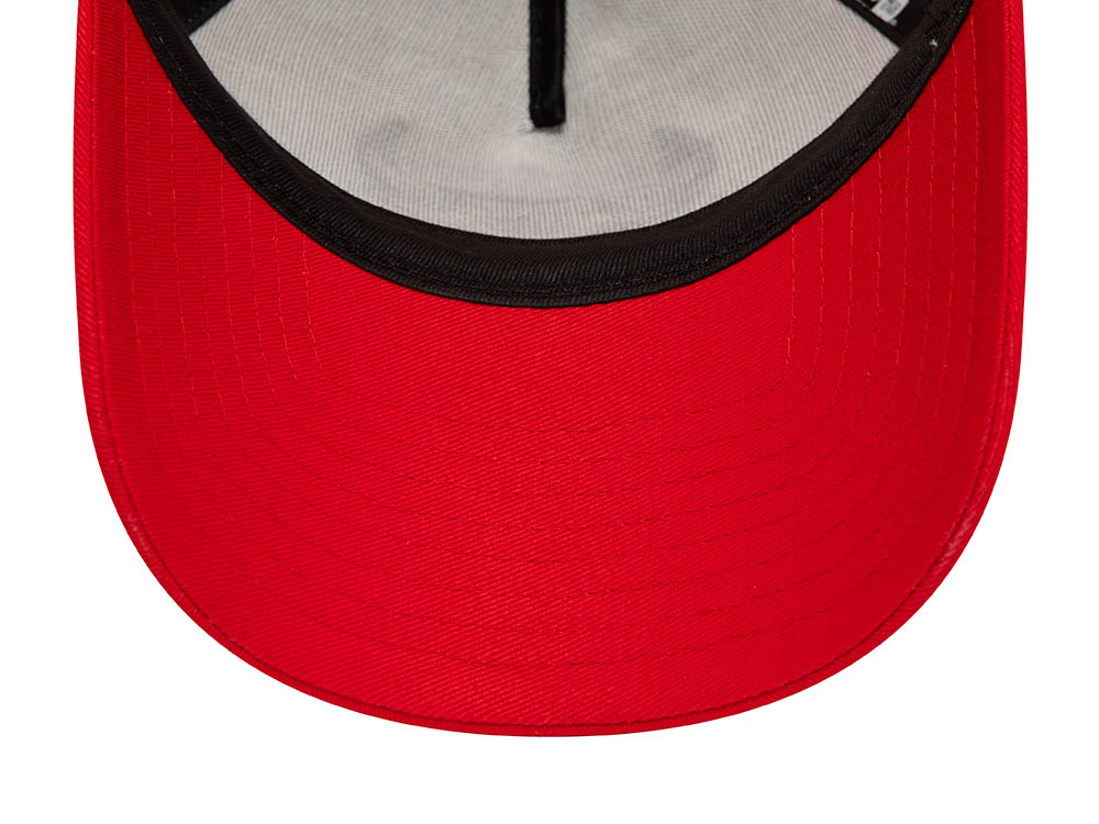 New Era Chicago Bulls Team Colour Block Red 9Forty A Frame Trucker Snapback Hat