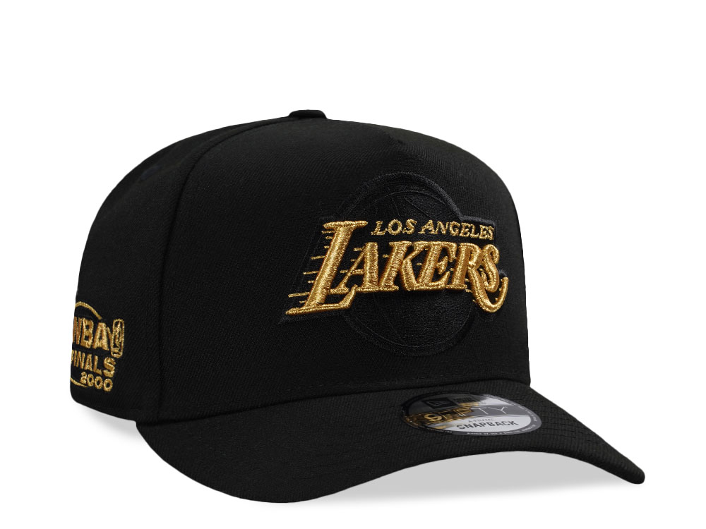 New Era Los Angeles Lakers NBA Finals 2000 Black Prime Edition 9Fifty A Frame Snapback Hat