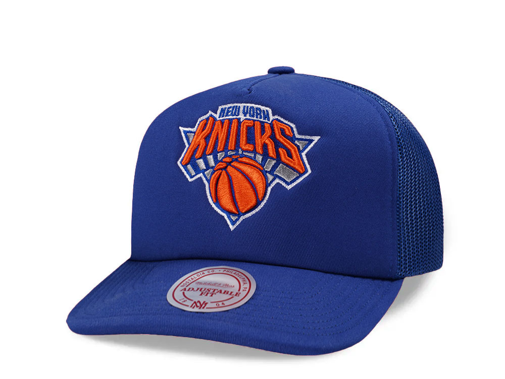 Mitchell & Ness New York Knicks Dark Blue Trucker Adjustable Fit Snapback Hat
