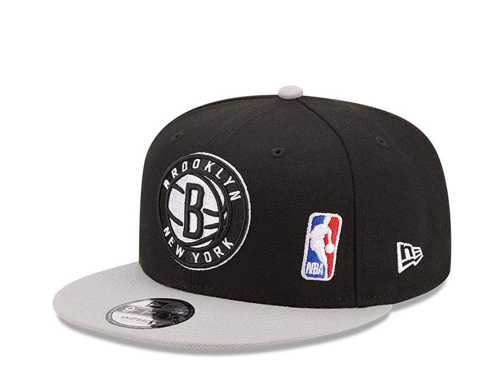 New Era Brooklyn Nets Team Arch Gray and Black 9Fifty Snapback Hat