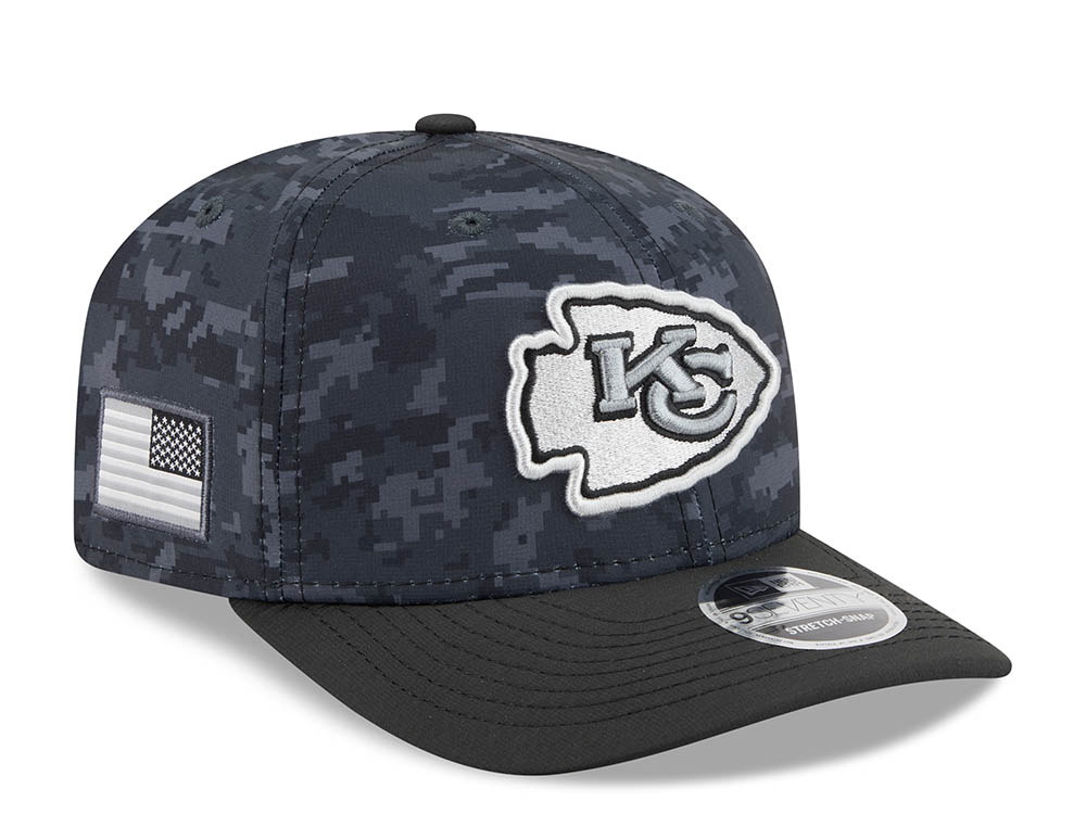 New Era Kansas City Chiefs NFL Salute to Service 2026 Digi Camo Black 9Seventy Stretch Snapback Hat