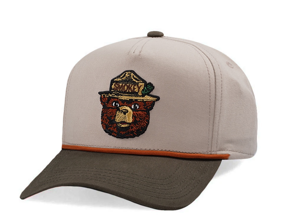 American Needle Smokey Bear Scottie Khaki Two Tone Edition Snapback Hat