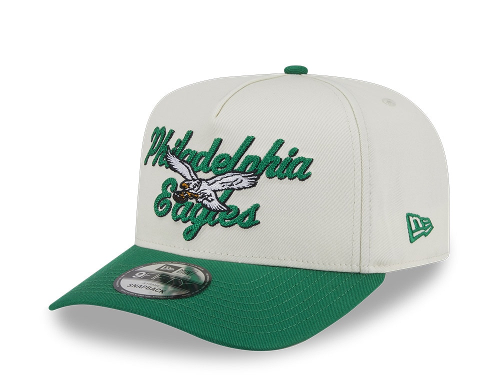 New Era Philadelphia Eagles Chainstitch 9Fifty A Frame Snapback Hat