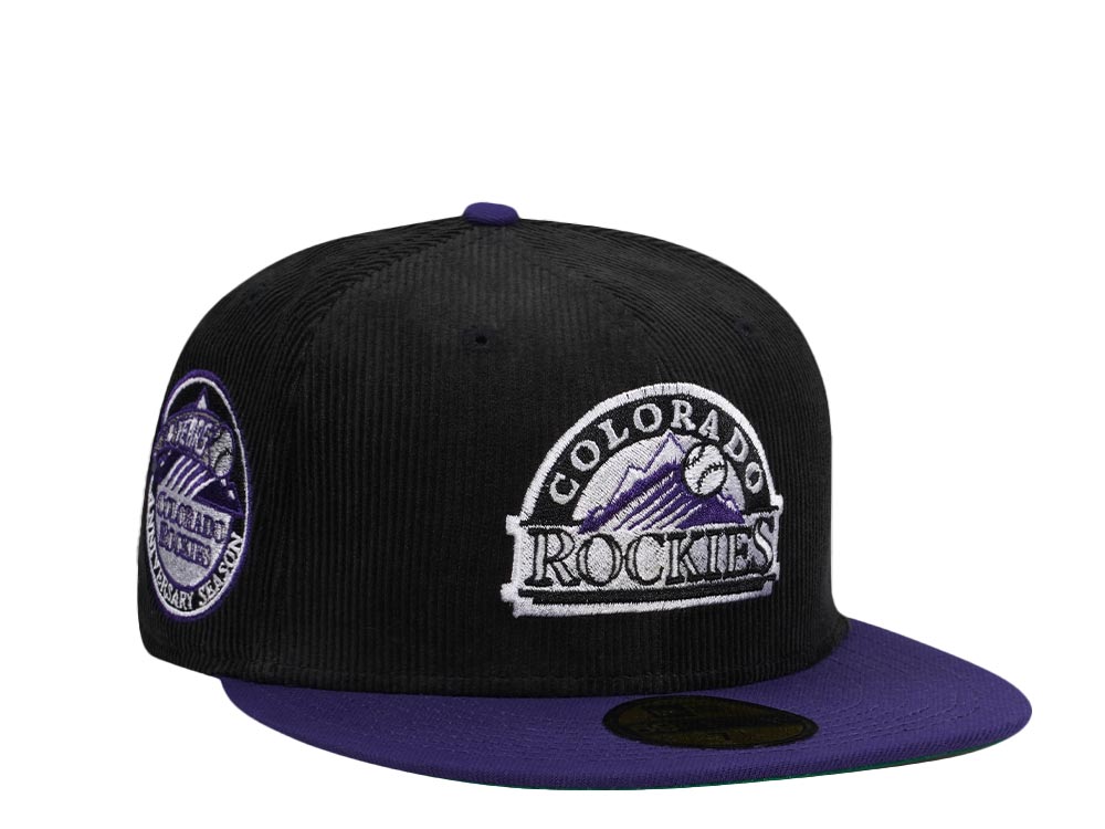 New Era Colorado Rockies 10th Anniversary Throwback Two Tone Corduroy Edition 59Fifty Fitted Hat