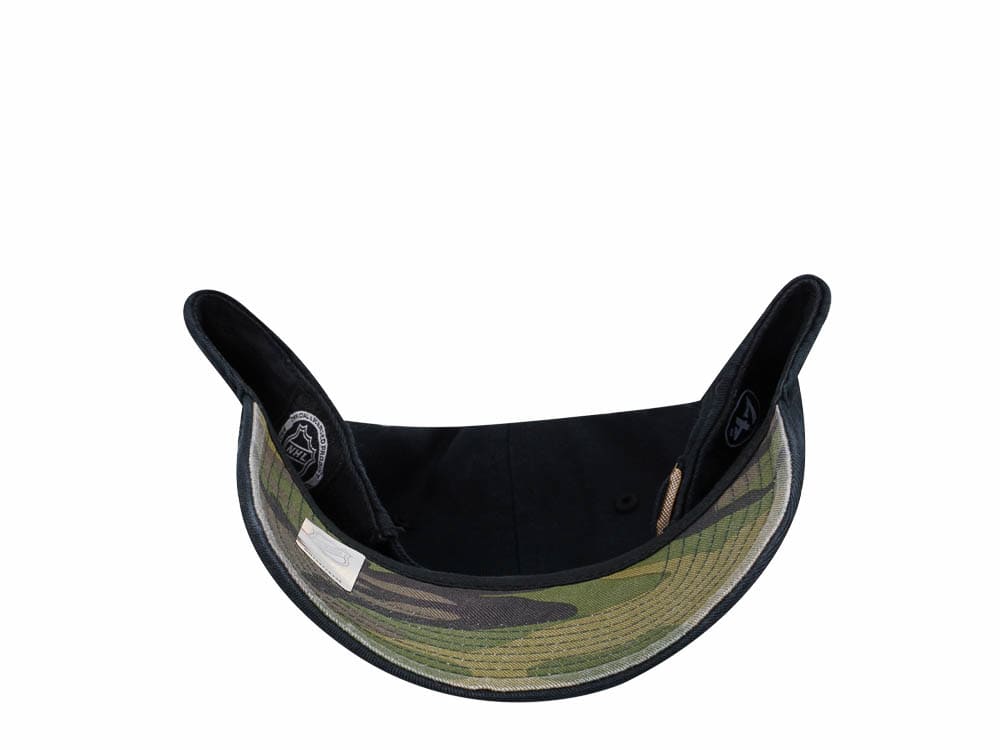 47Brand Pittsburgh Pirates Ballpark Camo Black Clean Up Strapback Hat