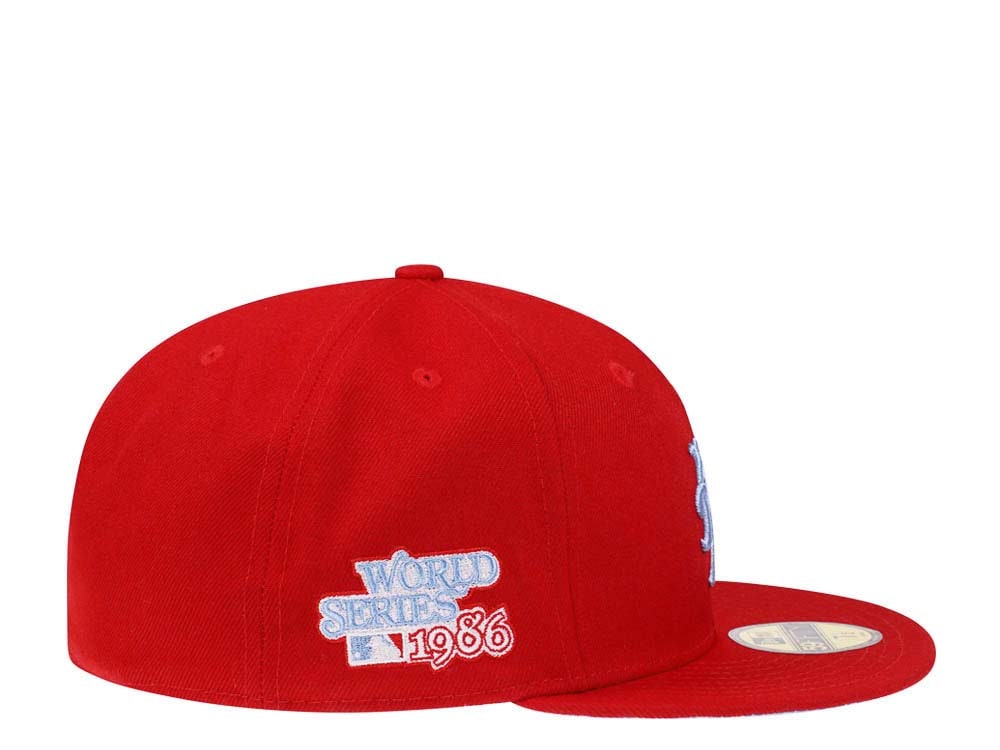 New Era New York Mets World Series 1986 Red Glacier Blue Paisley Edition 59Fifty Fitted Hat