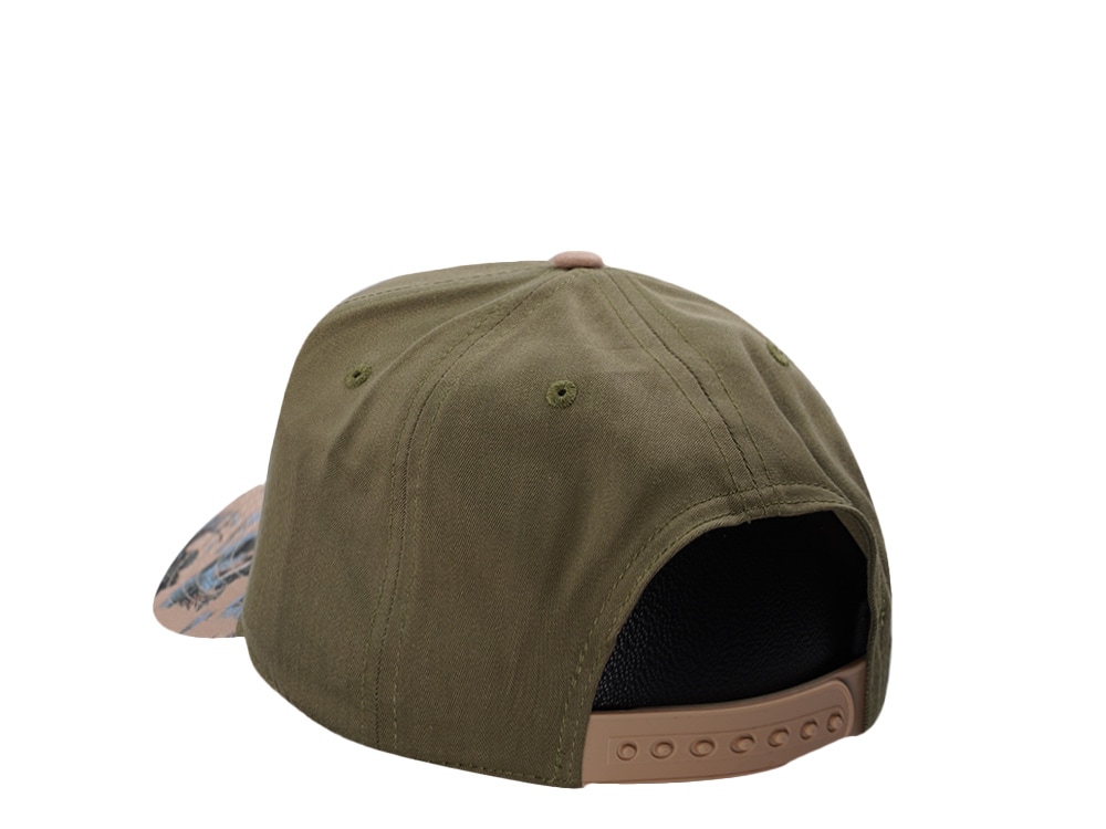 American Needle Miller High Life Buckhorn Army Green Two Tone Edition Snapback Hat