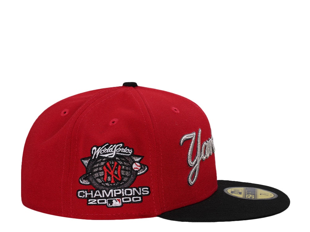 New Era New York Yankees World Series 2000 Champions Scarlet Two Tone Edition 59Fifty Fitted Hat