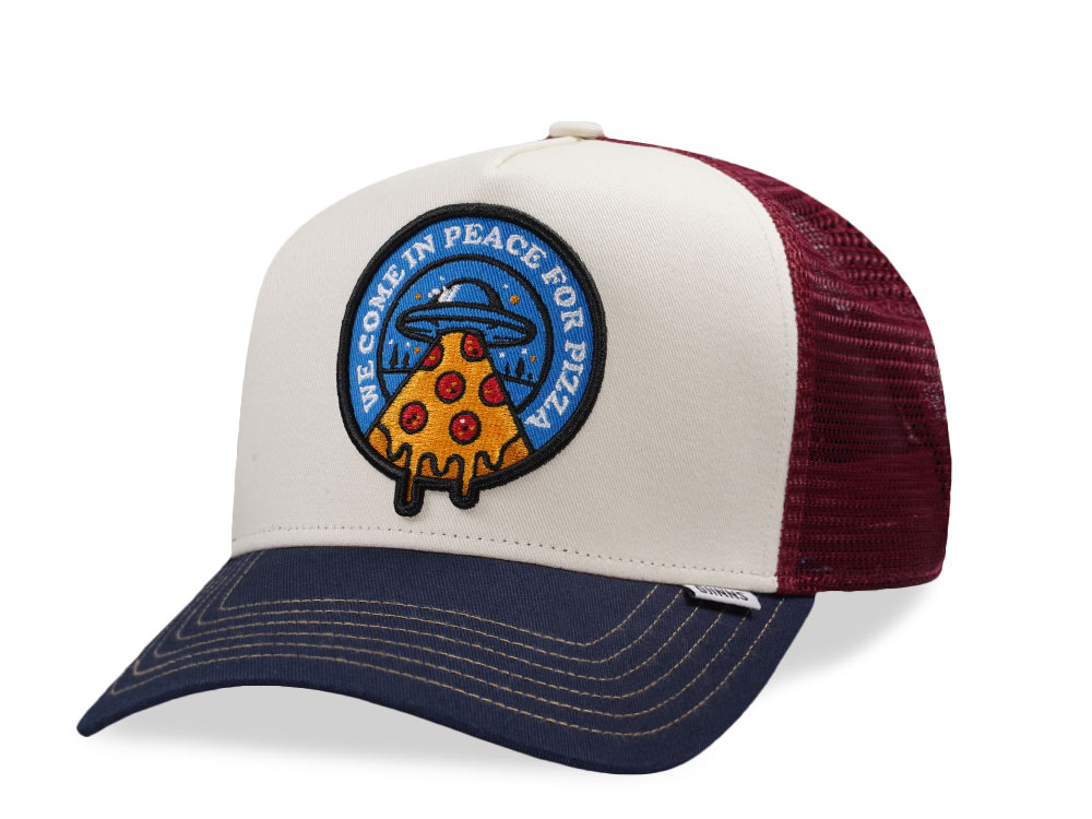 Djinns HFT Food Peace Pizza Off White Trucker Snapback Hat