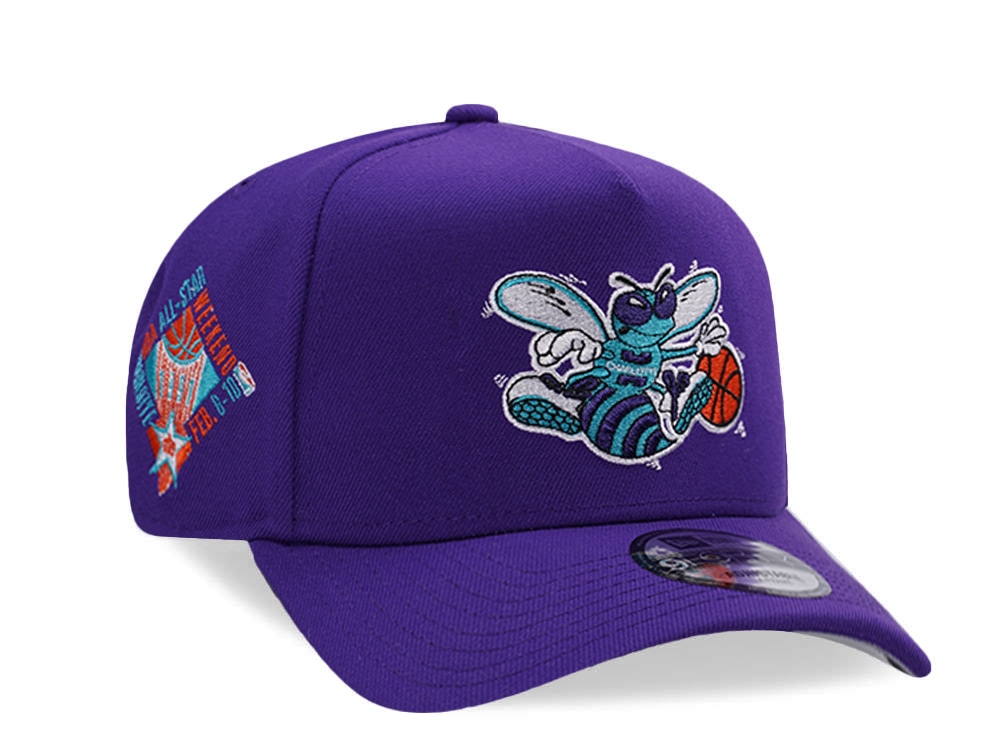 New Era Charlotte Hornets All Star Game 1991 Purple Prime Edition 9Forty A Frame Snapback Hat