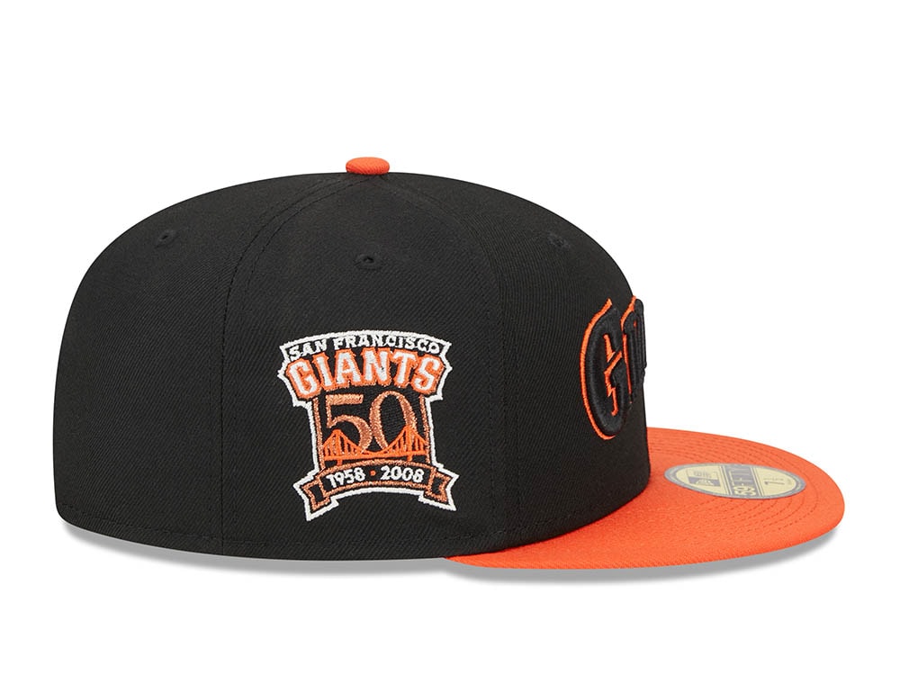 New Era San Francisco Giants 50th Anniversary Retro Script Two Tone Edition 59Fifty Fitted Hat