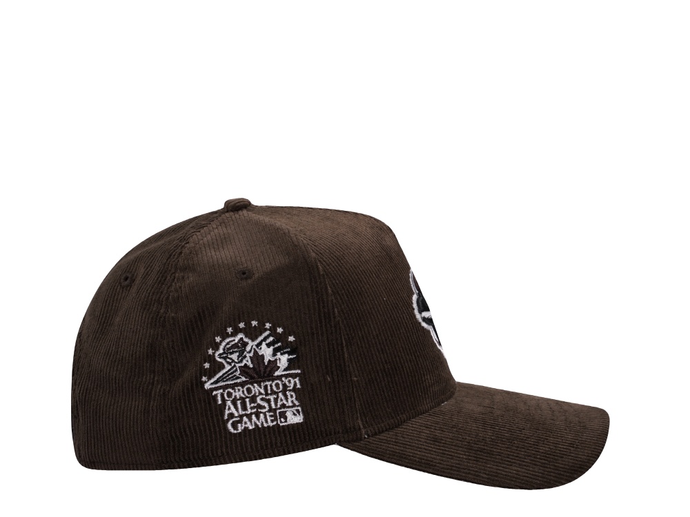 New Era Toronto Blue Jays All Star Game 1991 Walnut Corduroy Prime Edition 9Forty A Frame Snapback Hat