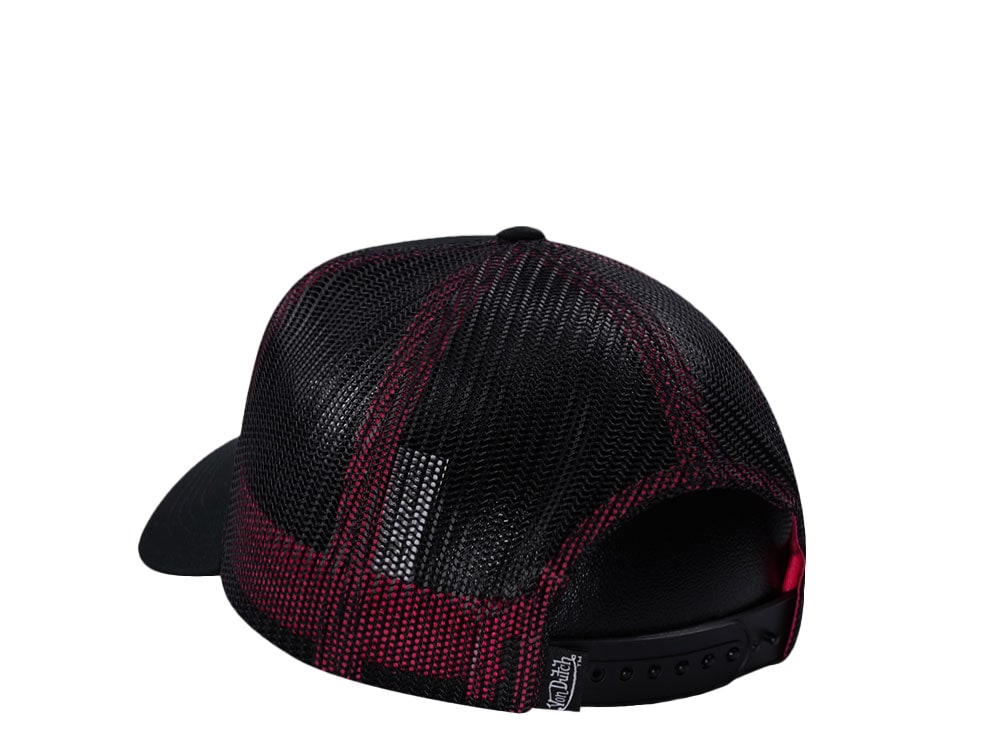 Von Dutch Oval Patch Black Pink Edition Trucker Snapback Hat