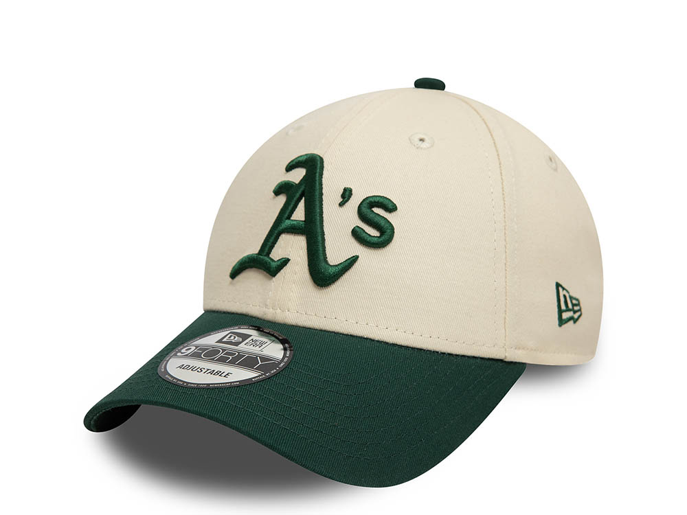VINTAGE Oakland A's Hat Cap Fitted Mens 7 3/8 Green Baseball Logo 90s Y2K