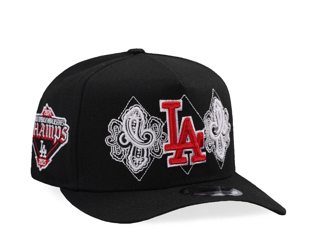 New Era Los Angeles Dodgers World Series Champions 2025 Black Prime Edition 9Fifty A Frame Snapback Hat