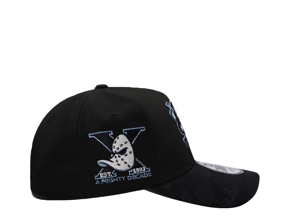 New Era Anaheim Ducks 10th Anniversary Black Camo Two Tone Edition 9Forty A Frame Snapback Hat