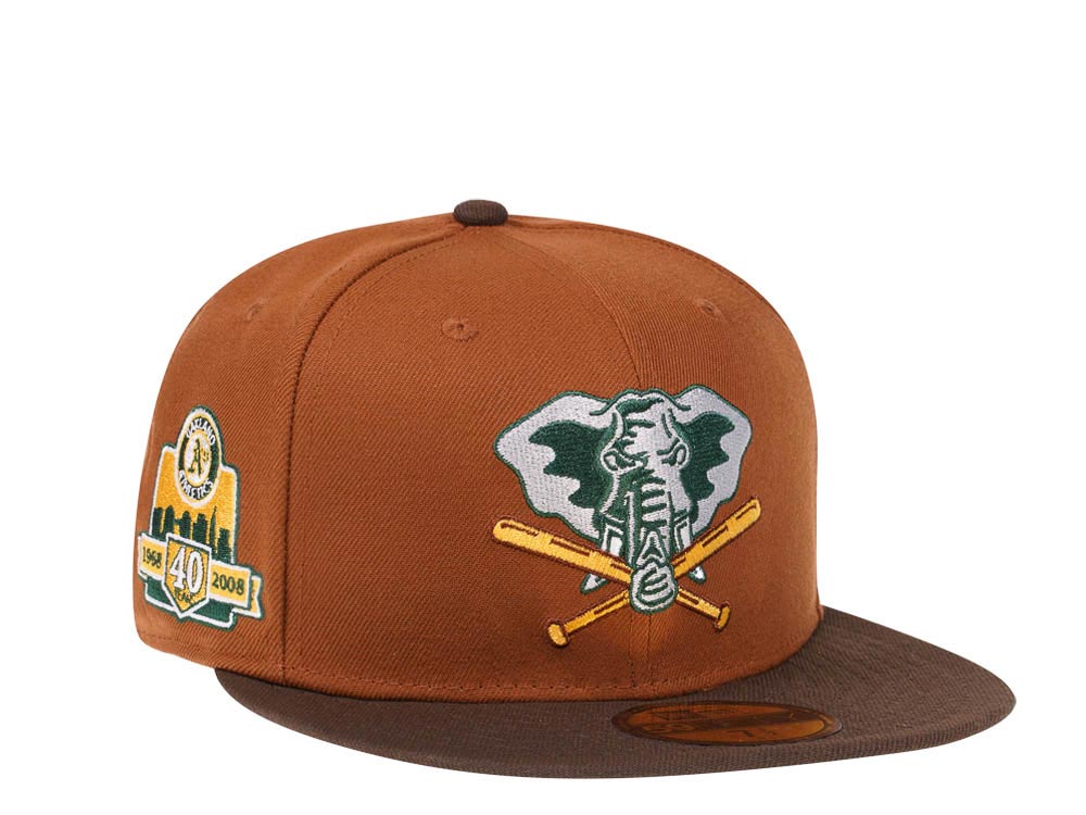 New Era Oakland Athletics 40th Anniversary Bourbon and Suede Edition 59Fifty Fitted Hat