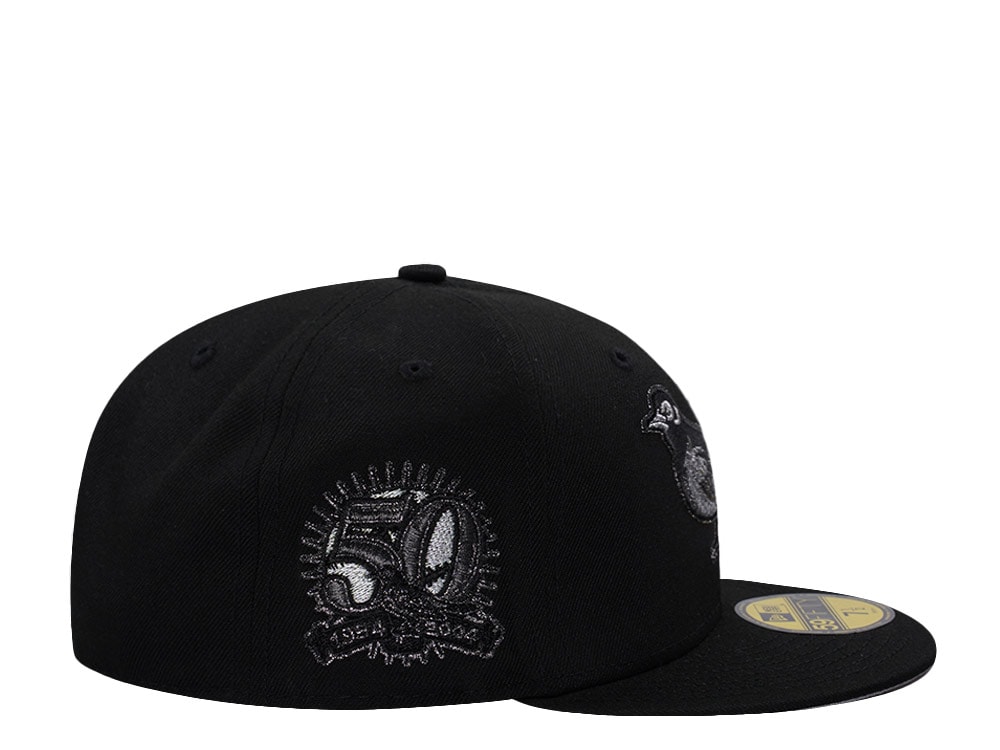 New Era Baltimore Orioles 50th Anniversary Black on Black Prime Edition 59Fifty Fitted Hat