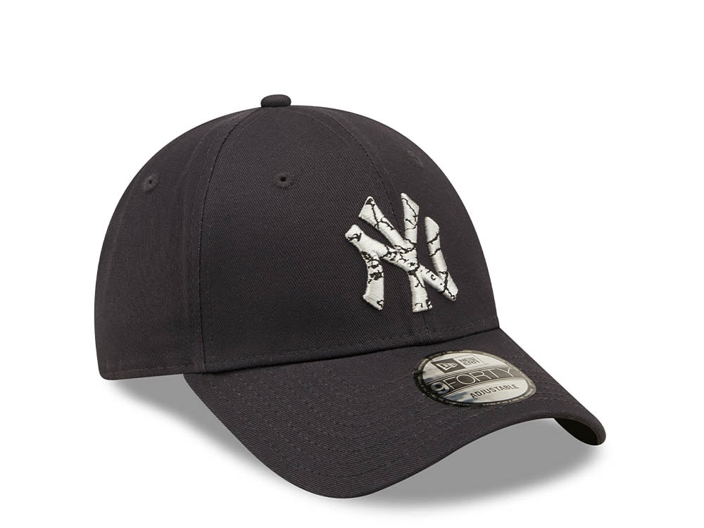 New Era New York Yankees Navy Marble Infill Edition 9Forty Strapback Hat
