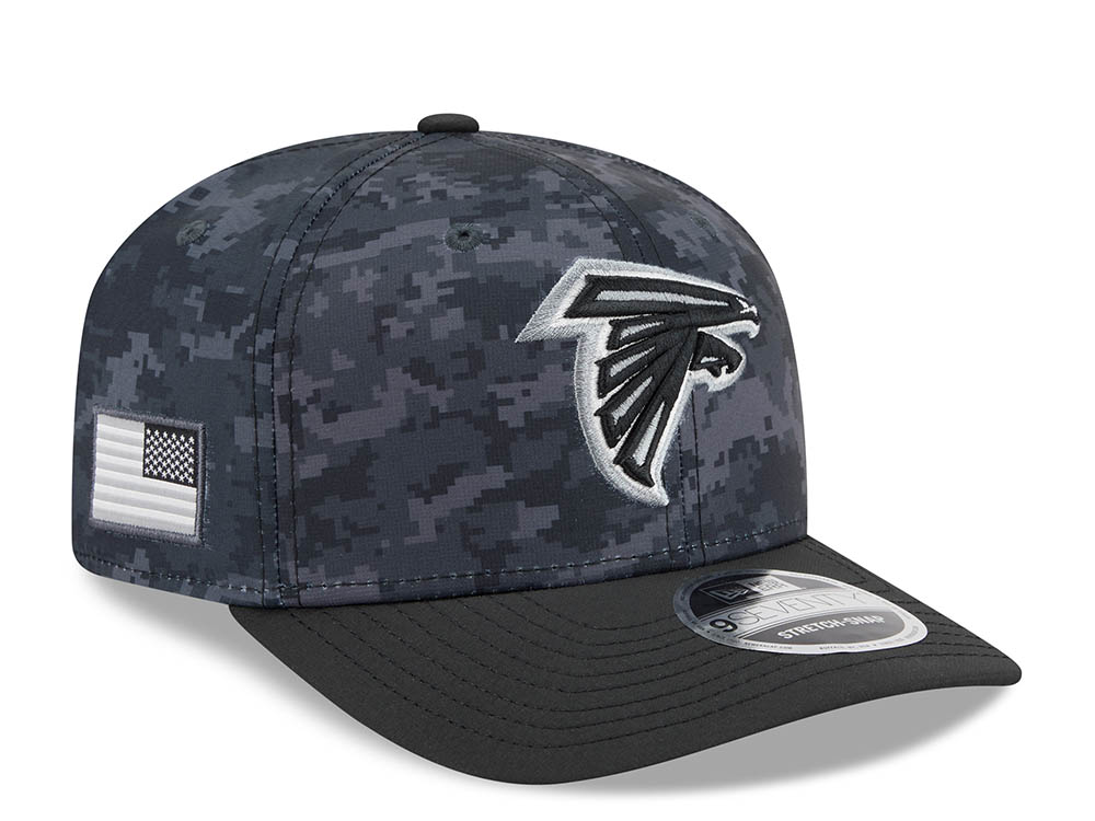 New Era Atlanta Falcons NFL Salute to Service 2026 Digi Camo Black 9Seventy Stretch Snapback Hat