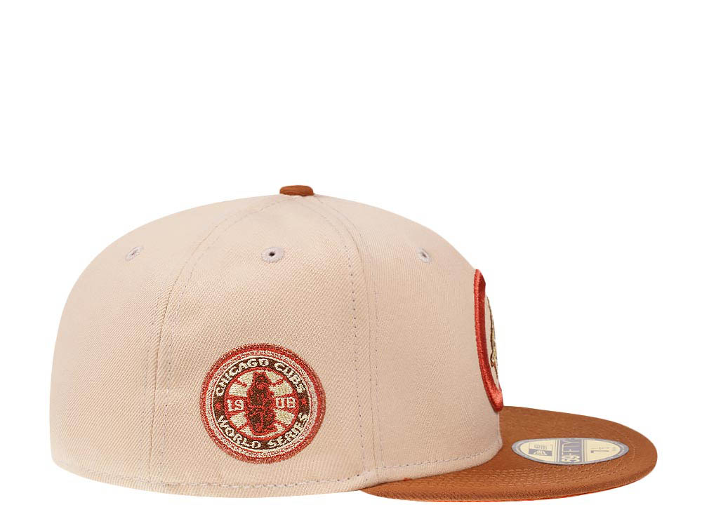 New Era Chicago Cubs World Series 1908 Vintage Brick Two Tone Edition 59Fifty Fitted Hat