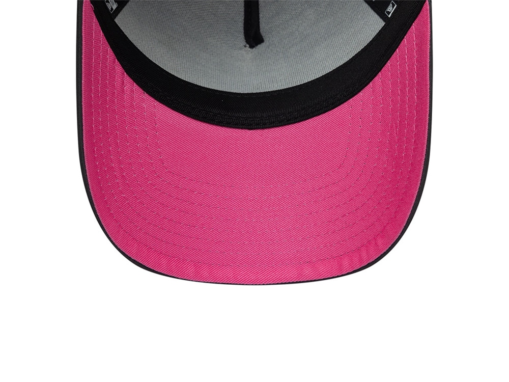 New Era Paris Saint Germain Neon Pink Gray Prime Edition 9Forty A Frame Trucker Snapback Hat