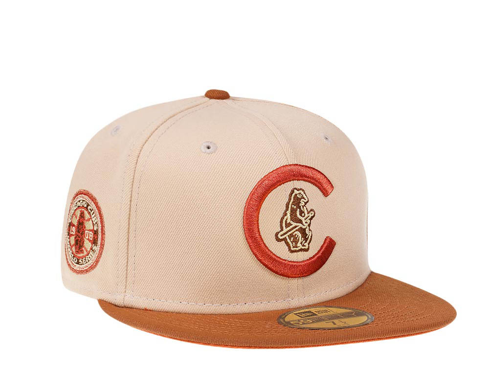 New Era Chicago Cubs World Series 1908 Vintage Brick Two Tone Edition 59Fifty Fitted Hat