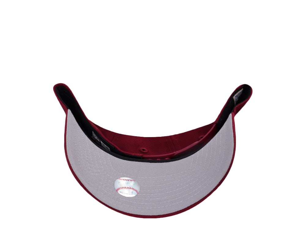 New Era Los Angeles Dodgers 60th Anniversary Cardinal Red Prime Edition 9Forty A Frame Snapback Hat