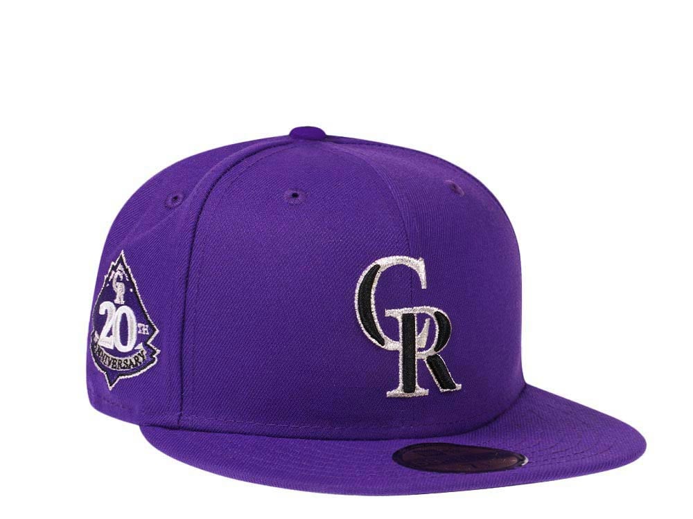 New Era Colorado Rockies 20th Anniversary Purple Lavender Edition 59Fifty Fitted Hat