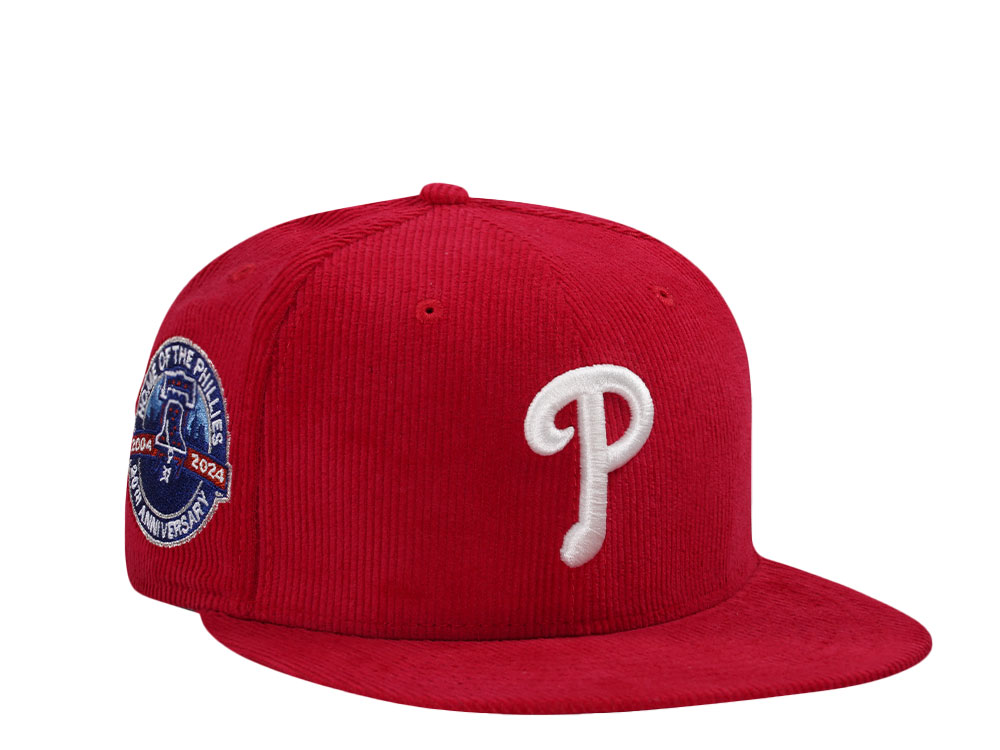 New Era Philadelphia Phillies 20th Stadium Anniversary Red Corduroy Edition 59Fifty Fitted Hat
