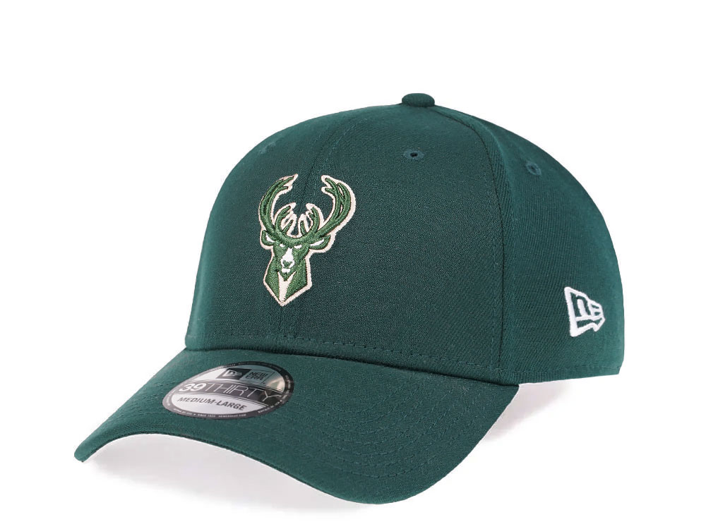 New Era Milwaukee Bucks Dark Green Edition 39Thirty Stretch Hat