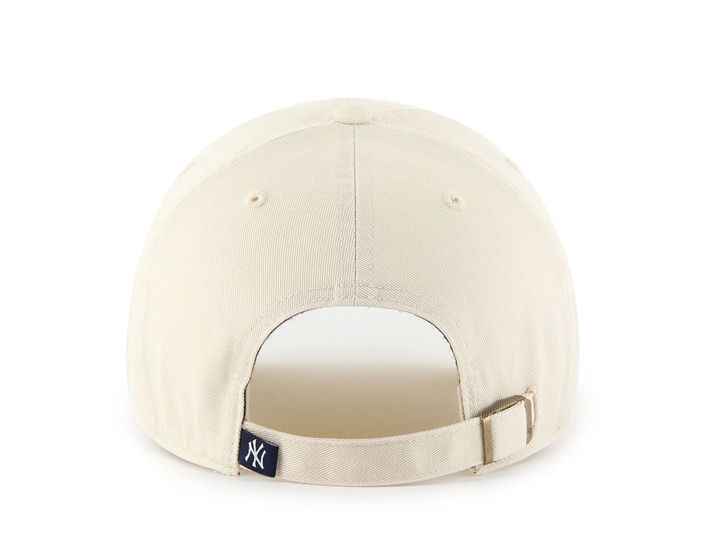 47 Brand New York Yankees Natural White Clean Up Strapback Hat