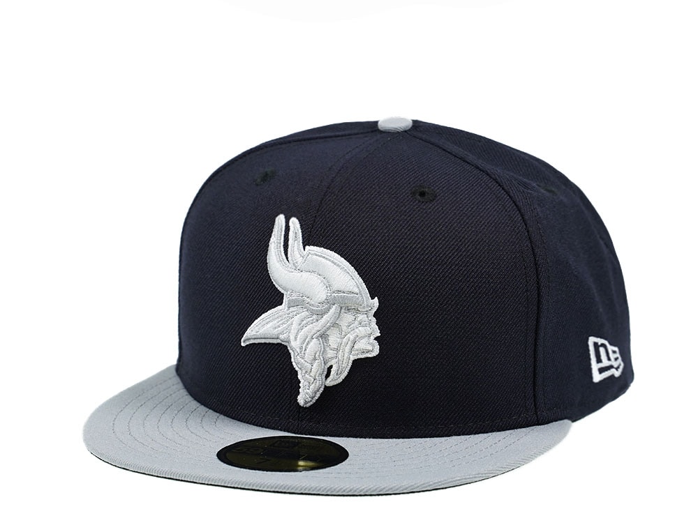 New Era Minnesota Vikings Navy and Gray Edition 59Fifty Fitted Hat