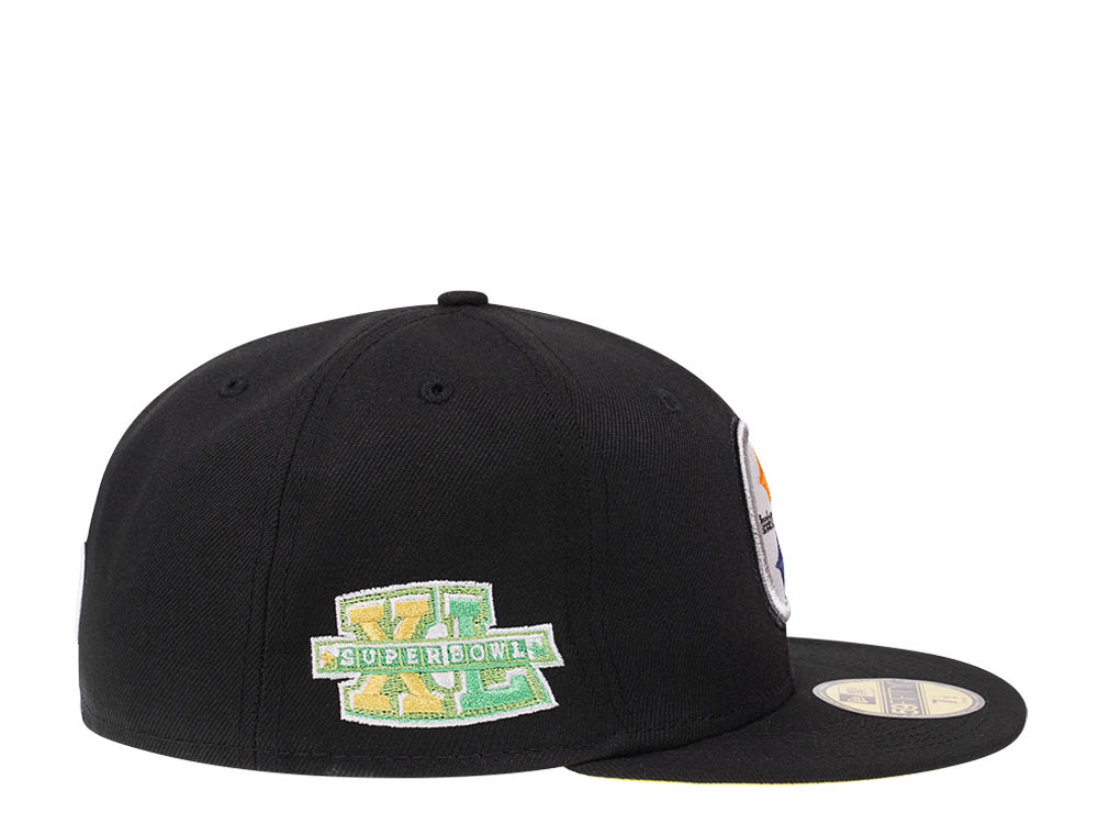 New Era Pittsburgh Steelers Citruspop Patch Super Bowl XL 59fifty Fitted Hat