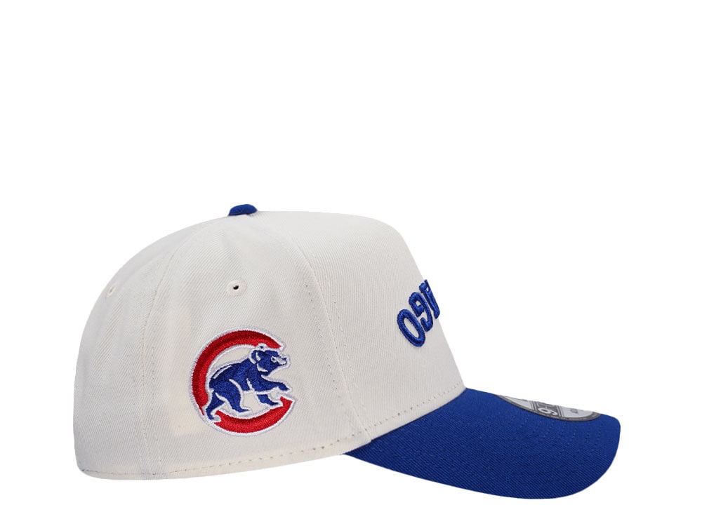 New Era Chicago Cubs Script Chrome Two Tone Edition 9Forty A Frame Snapback Hat