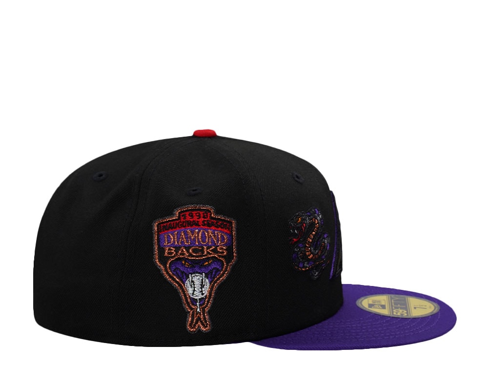 New Era Arizona Diamondbacks Inaugural Season 1998 Black Two Tone Edition 59Fifty Fitted Hat