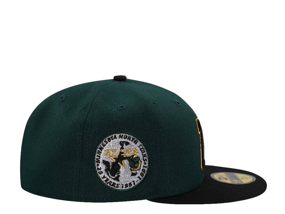 New Era Minnesota North Stars 25th Anniversary Dark Green Two Tone Edition 59Fifty Fitted Hat