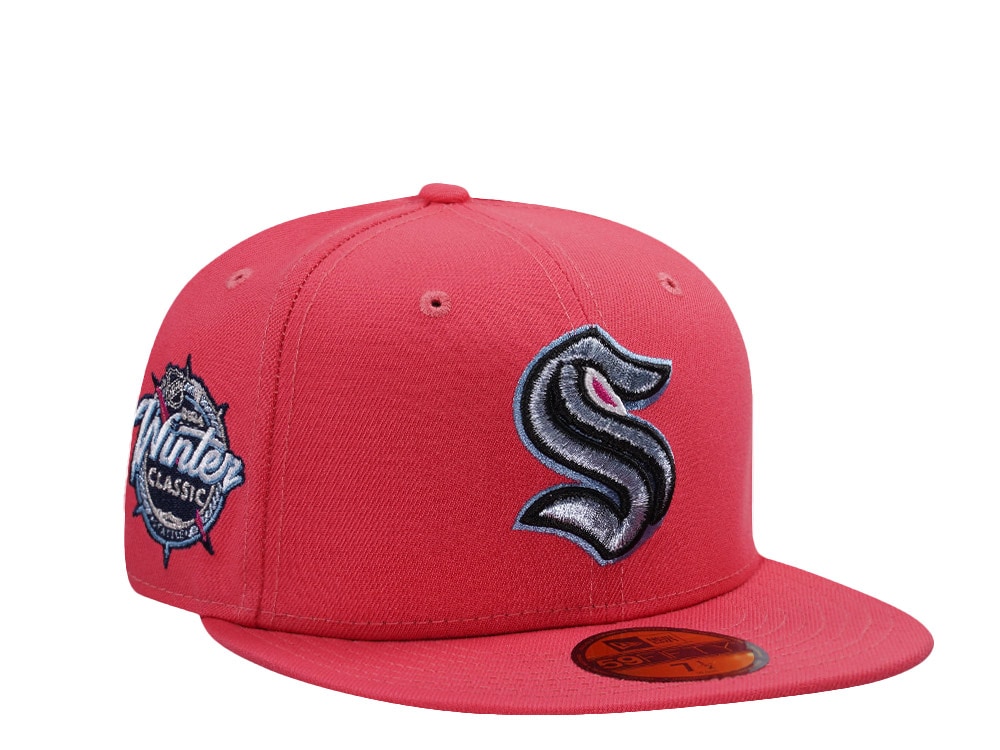New Era Seattle Kraken Winter Classic Coral Prime Edition 59Fifty Fitted Hat