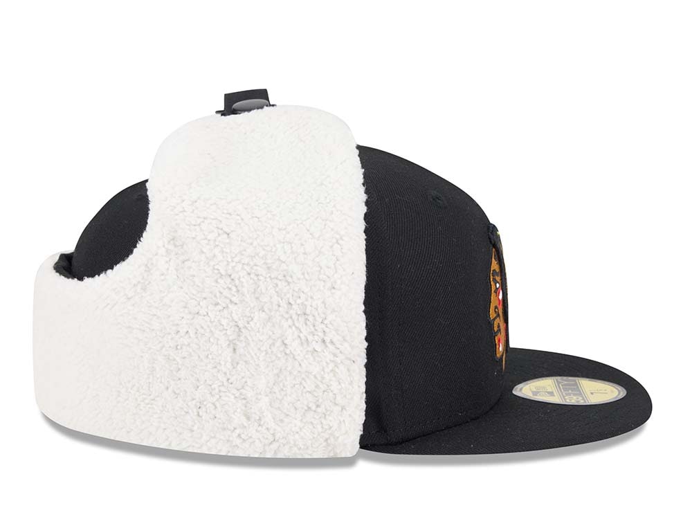 New Era Chicago Blackhawks Classic Black 59Fifty Dogear Fitted Hat