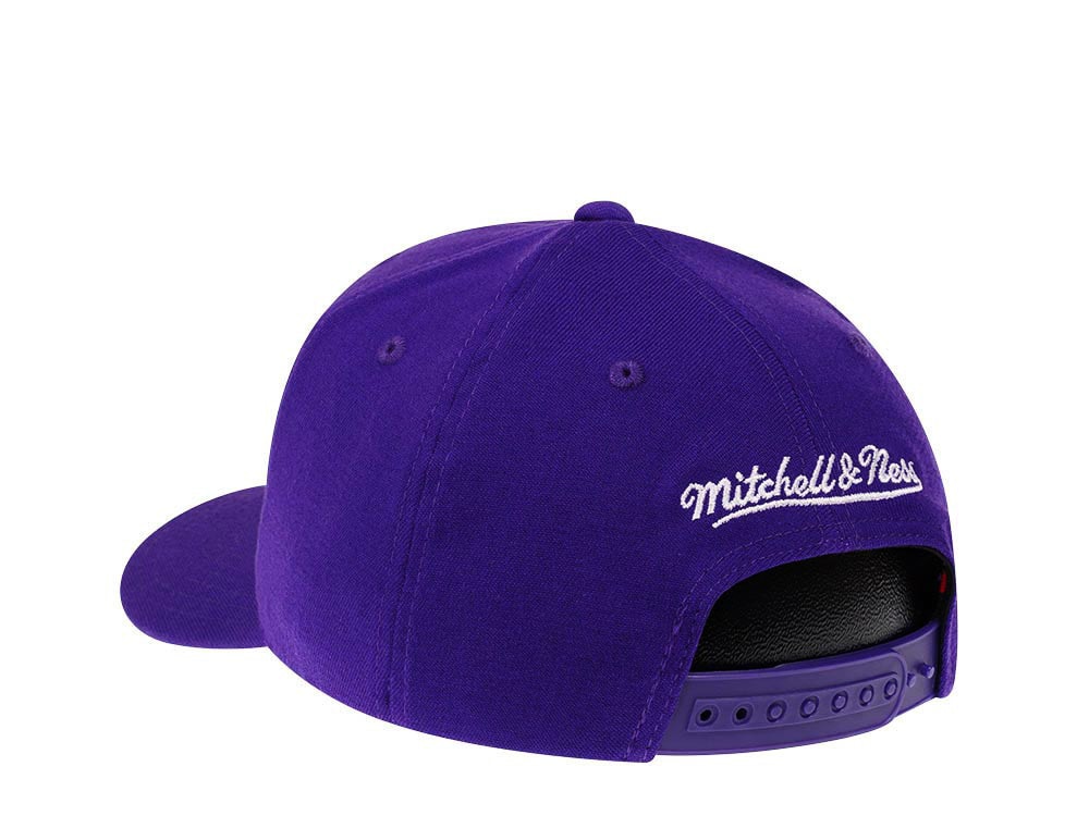 Mitchell & Ness Utah Jazz Team Ground Purple Red Line Solid Flex Snapback Hat