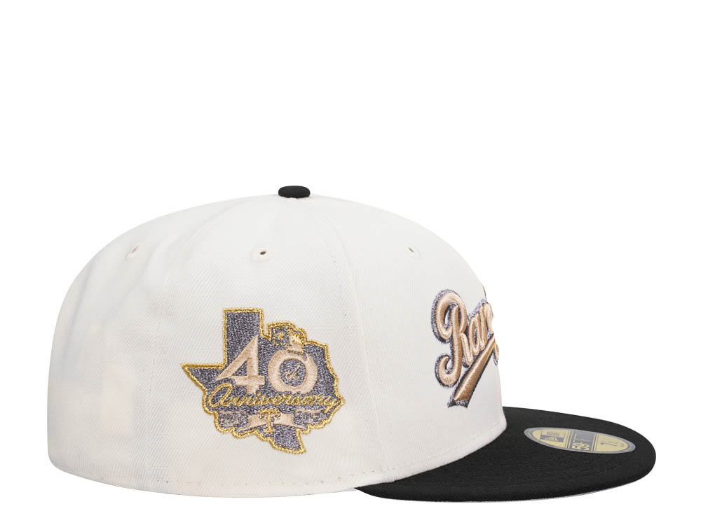 New Era Texas Rangers 40th Anniversary Chrome Pewter Two Tone Edition 59Fifty Fitted Hat