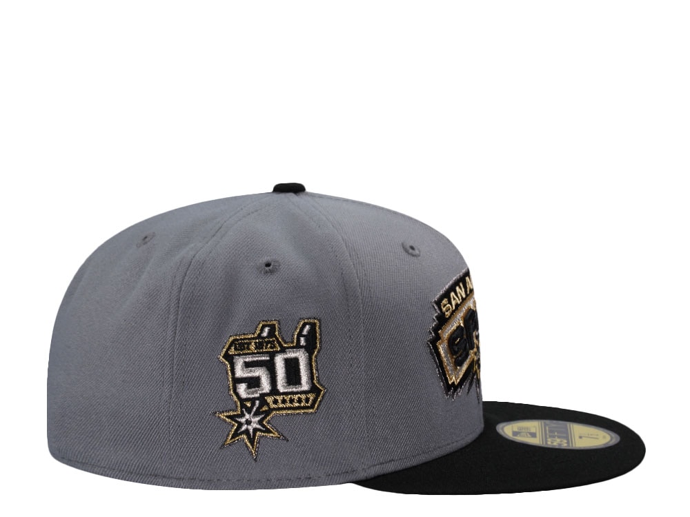 New Era San Antonio Spurs San Antonio Spurs 50th Anniversary Gray Two Tone Edition 59Fifty Fitted Hat