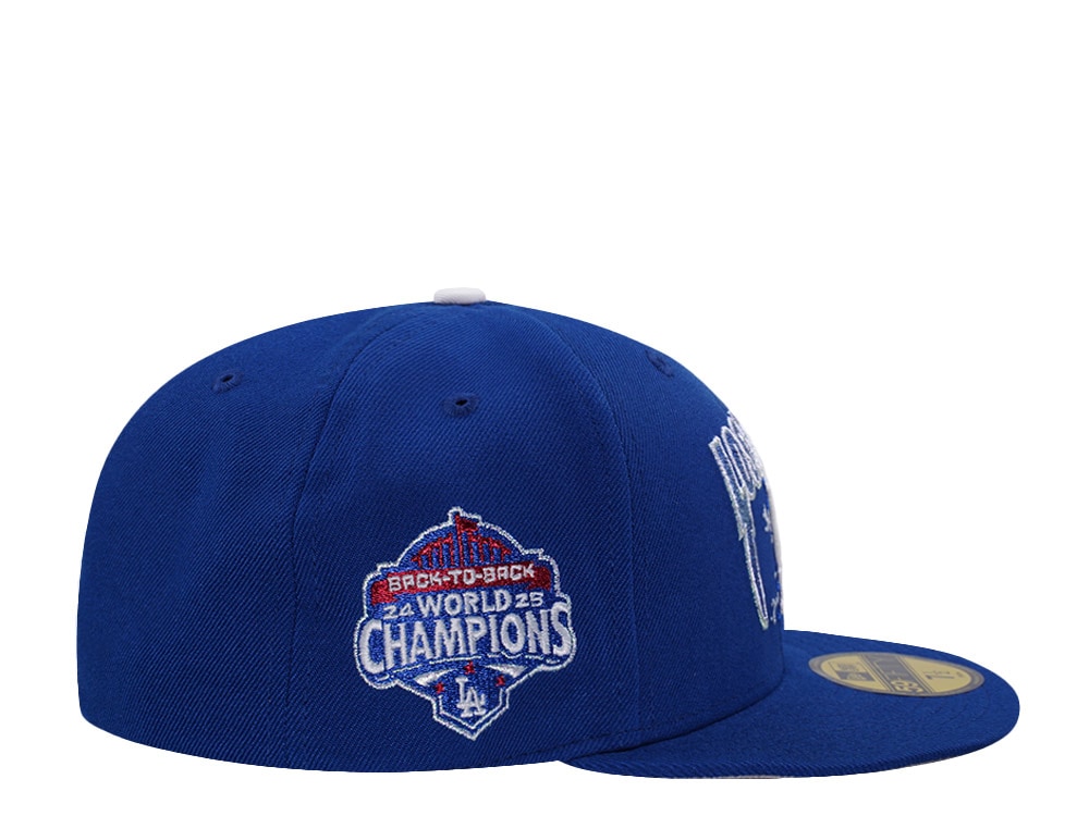 New Era Los Angeles Dodgers Back to Back World Champions Blue Prime Edition 59Fifty Fitted Hat