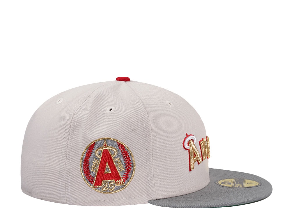 New Era Anaheim Angels 25th Anniversary Stone Gold Two Tone Edition 59Fifty Fitted Hat