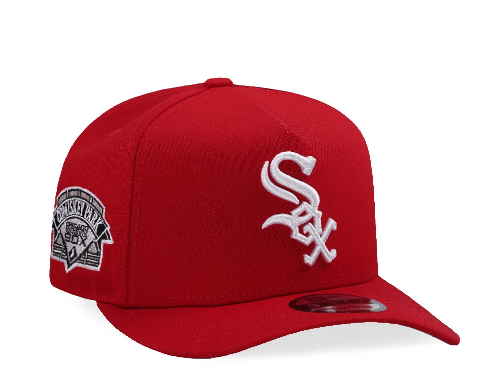 New Era Chicago White Sox Comiskey Park Scarlet Prime Edition 9Fifty A Frame Snapback Hat